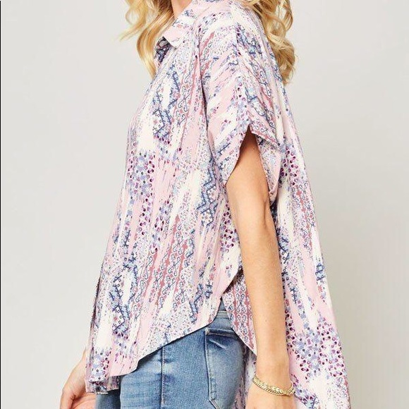 ⭐️Ornately Patterned Woven Top Blush ⭐️ - Picture 4 of 5